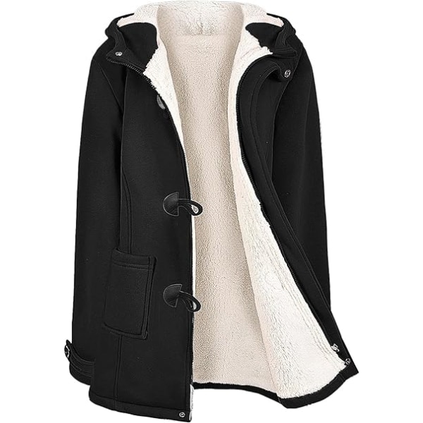Musta M-sarvisolki naisten keskipitkä takki puuvillapehmustettu takki M