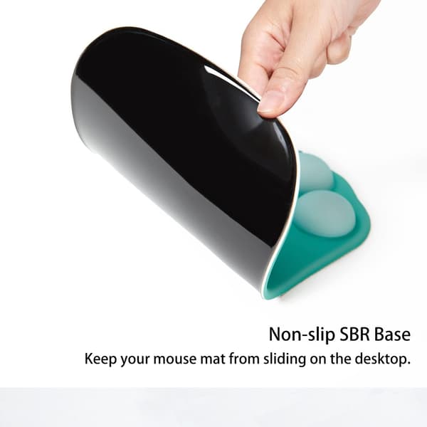Musematte med kattepote, ergonomisk musematte, musematte i silikongel, søt musematte, Kawaii musematte, for hjem/kontor/spilling, musematte grønn og gul Green 2