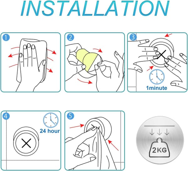 4-pack handduksstång, diskhanddukshållare, handdukskrok, handduksklämma