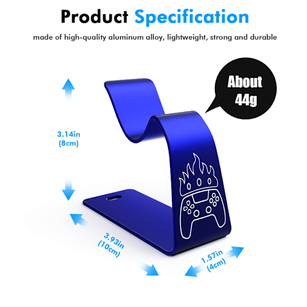 AMVR universel spilcontroller stand til PS3/PS4/ PS5/ xbox/ Beton/ NVIDIA Hardware display stand blue