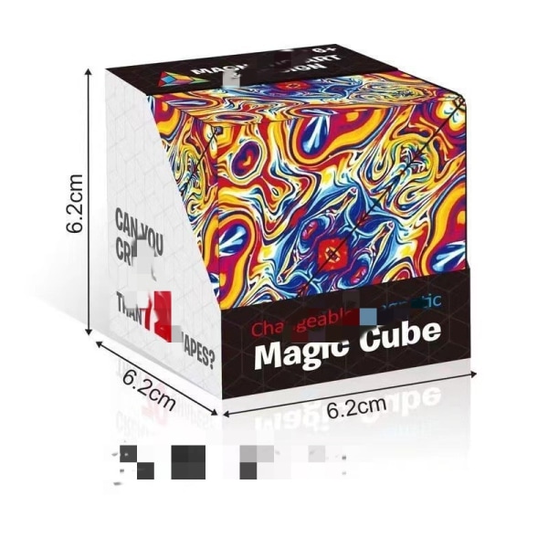 2 pedagogiska leksaker för barn Dekompressionsartefakt 24 magnetisk - Flame Rubiks kub [färglåda] flamboyant