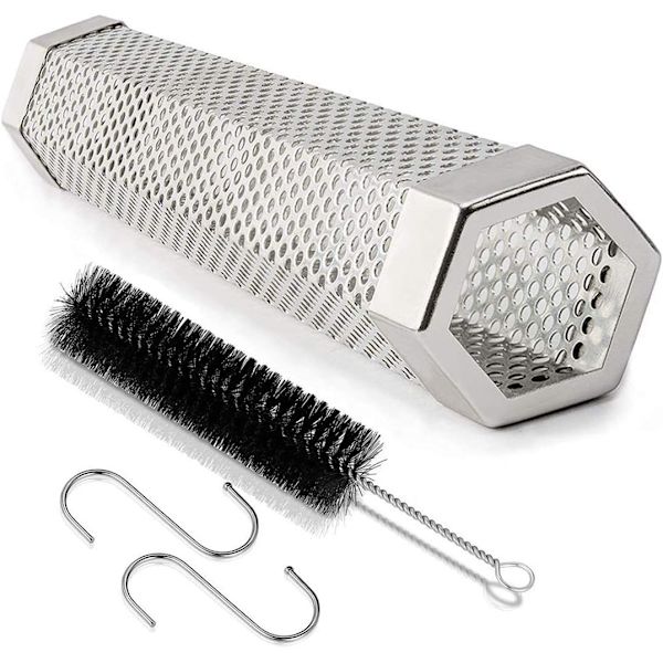 Grillrökare, Perforerad Rostfritt Stål BBQ, Rökgenerator