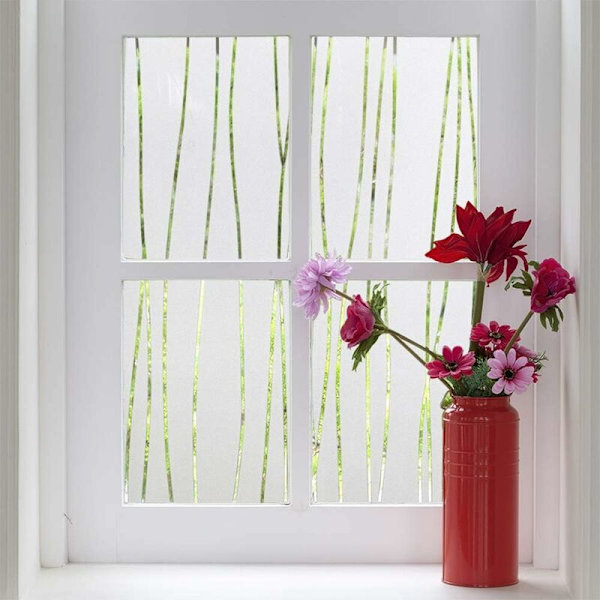 Linje icke-självhäftande glasfilm elektrostatisk transparent (45*200cm)