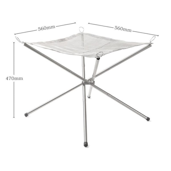 Bärbar Eldstad i Kamouflage för Utomhus - Vikbar Eldställ - Campinggrill för Uppvärmning 56*56*47cm