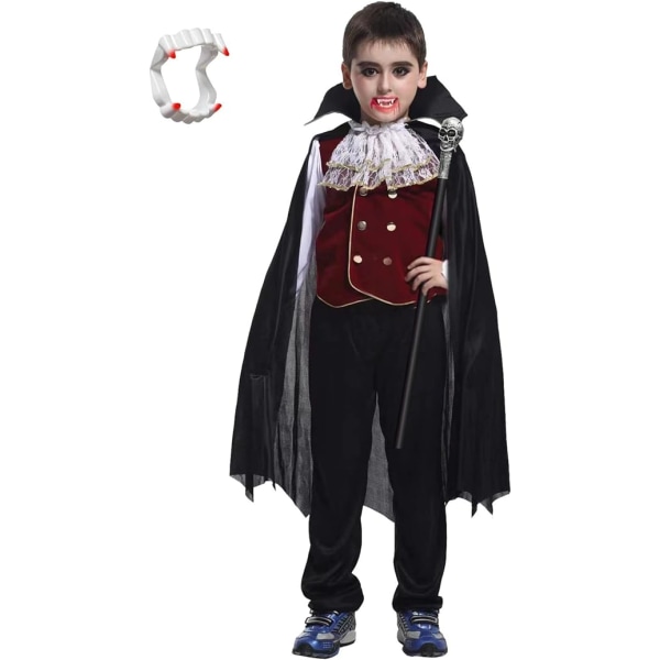 Vampyrdräkt för Halloween för barnfest L(120-130 cm) L(120-130CM)