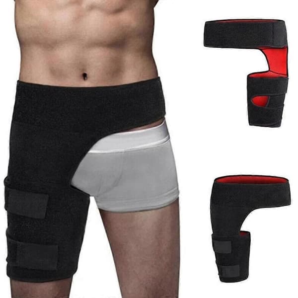 Kompressions Ben Wrap Beskytter Støtte Groin Bælte Lår Støtte Stropper