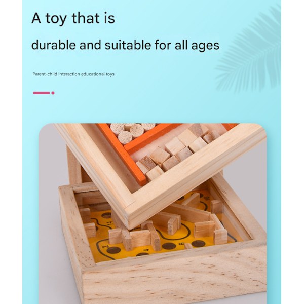 Træ labyrint brætspil Montessori legetøj marmor labyrint voksne børn og teenagere intelligens kugle kugle balance koncentrationsspil pædagogiske legetøj Orange