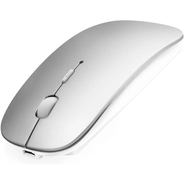Genopladelig Bluetooth trådløs mus sølv silver
