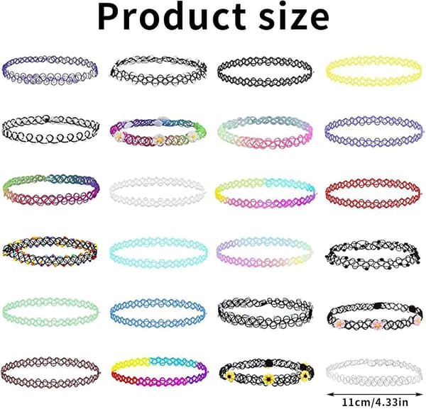 24 st Stretch Halsband, Stretch Tattoo Halsband
