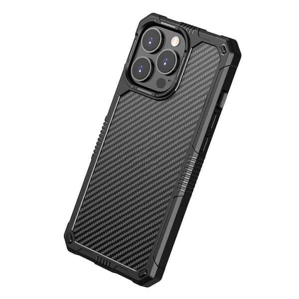 Carbon Fiber Stødsikkert Telefoncover til iPhone 14 Pro Max