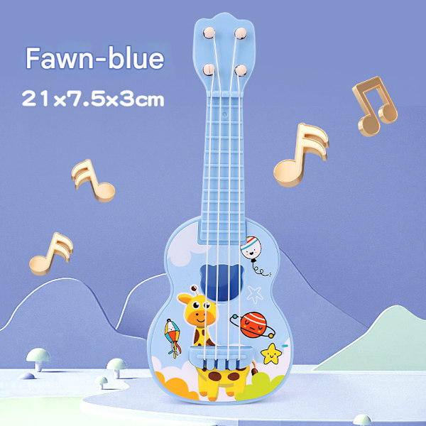 Barn kan spela ukulele tecknad dinosaurie gitarr leksak musikinstrument gränsöverskridande tidig utbildning upplysning musikleksak Fawn