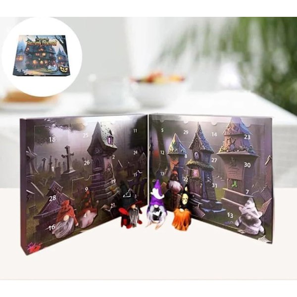 2024 Halloween Advent Calendar, Advent Calendar with Collectible Dolls, Halloween Plush Elf Blind Box