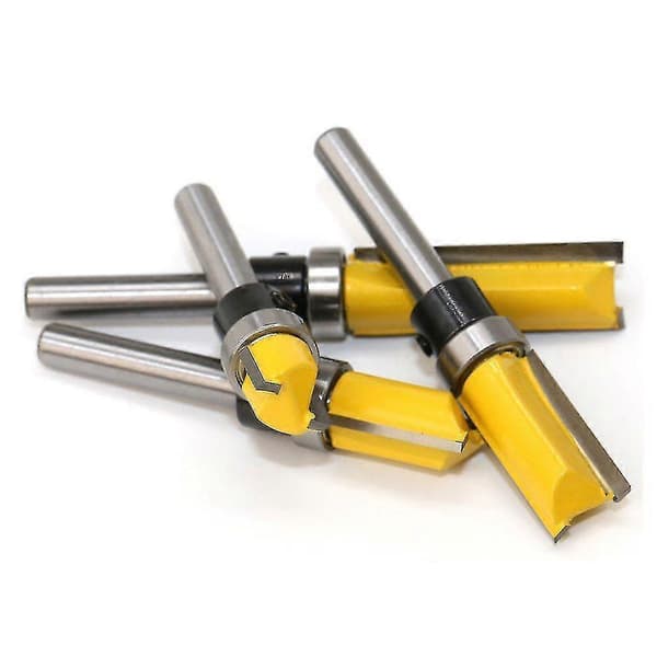 4-pack F Fräsbits Med 12.7mm Skaft 1/4\" Fräsbits Fräsbits Frässkärspår Fräsbits #YoGu
