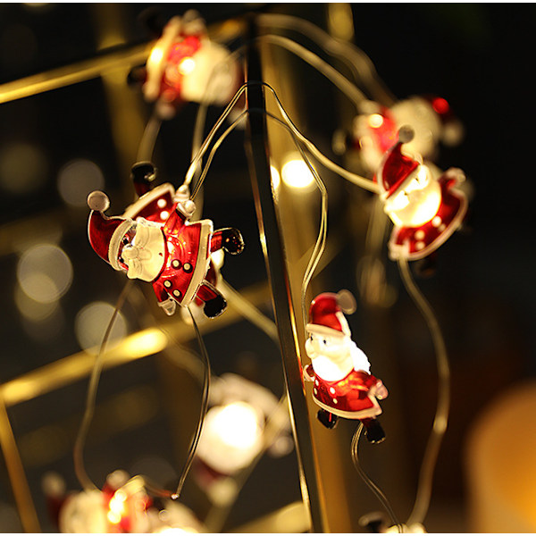 Julemands Lysstreng, 2M 20 LED Juledekorationslys, Velegnet til Juledekoration