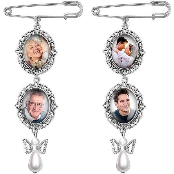 Bröllopsbukett Foto Charm DIY Pin Brosch Making Kit A4 A4