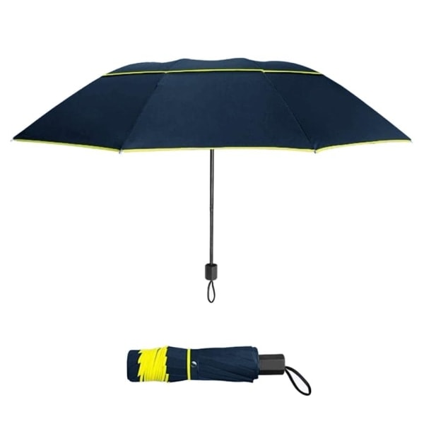 Vindtett paraply, 130 cm - Blå Blå
