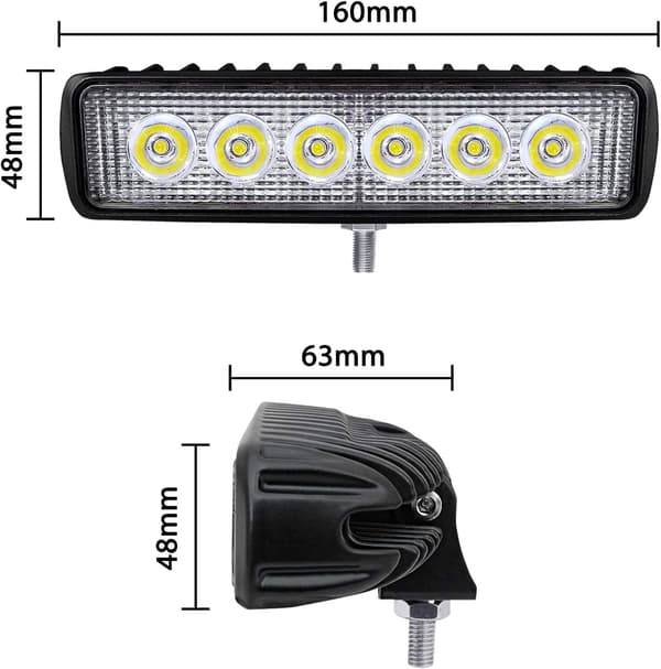 4 x 18W LED arbeidslys, LED ekstra frontlykter