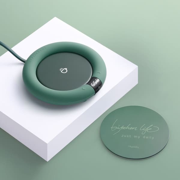 Touch Switch Kaffekoppvarmer med Rustfritt Stål Brikke