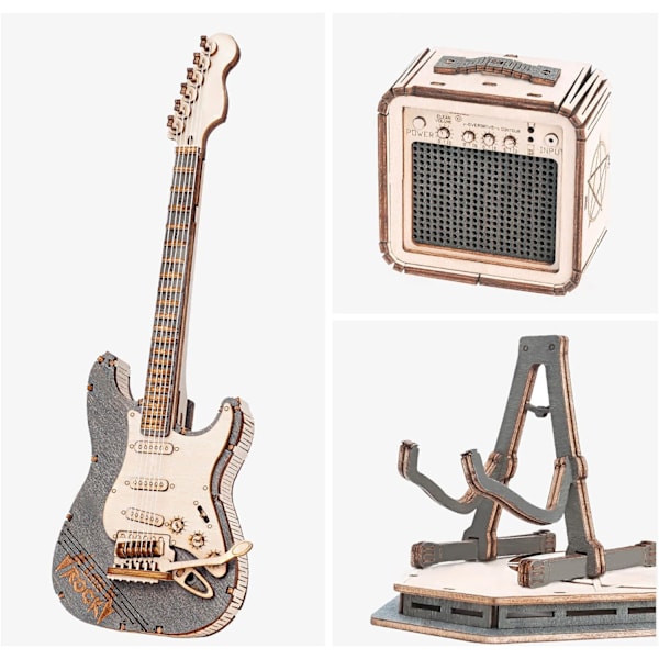 3D-pussel Musikinstrument Trämodell Byggsatser för Vuxna att Bygga Träkonstruktion Byggsatser