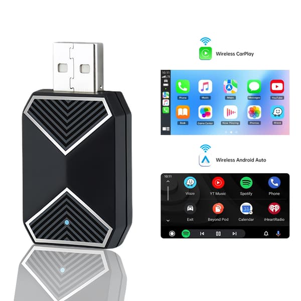 Langaton CarPlay-sovitin, Langaton Android Auto – Mini ja vakaa 5.8GHz WiFi USB/Type-C:llä