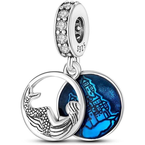 Charms Abalorios Colgantes Cuentas Plata de Ley 925 con Circonita Cúbica 5A Compatible Pulsera Europeo,Christmas Charms para Mujer Niña