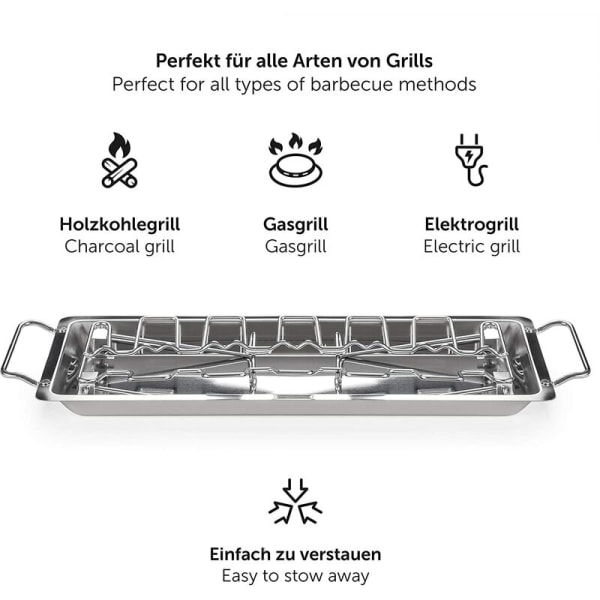 Barbecue rack, roasted chicken leg rack (grill+grill plate) vit