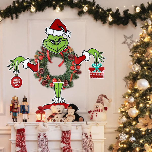 Grinch Julepynt, Topp til Juletreet, Juledekorasjoner, Innendørs Hjemmepynt, Julefestutstyr