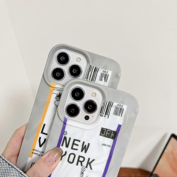 Til iPhone 15 Pro Max Cover Lysende Flybillet Mønster Print TPU Telefon Cover