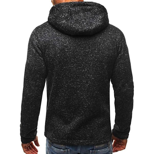 Herre hettegenser Sweatshirt Jakker 3 Black L