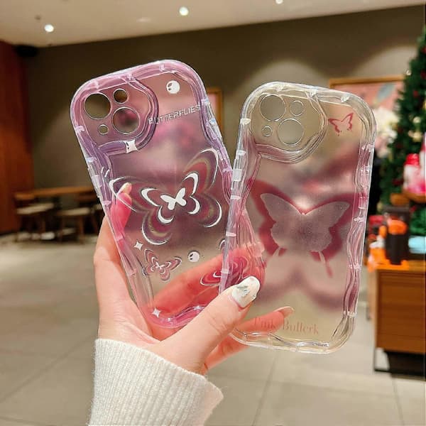 Bakdeksel til iPhone 14, mykt TPU-mønstertrykk