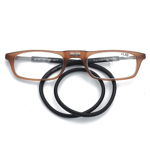 Magnetiske læsebriller med Senil snor UNISEX (+1.0-+3.5) Brun / Sort