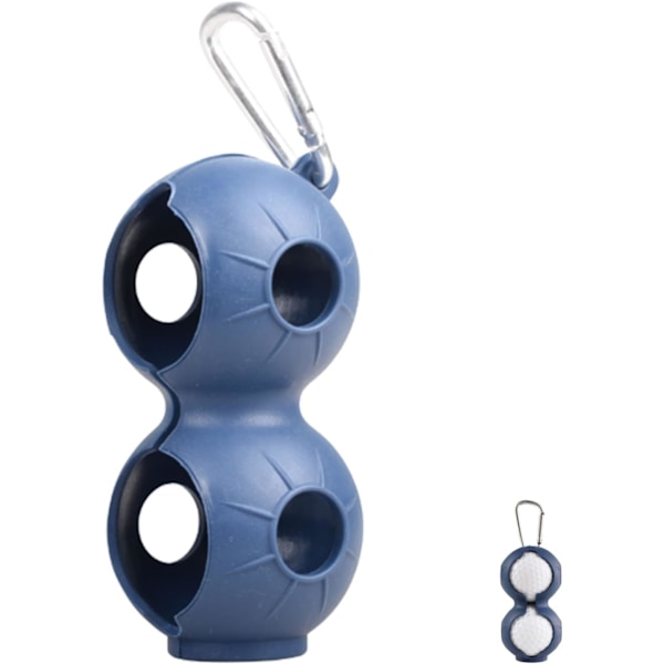 Golfpallon pidike koukulla, pehmeä silikoninen golfpallon suojus, pallojen kantolaukku, 2 golfpallon pussilaukku miehille ja naisille