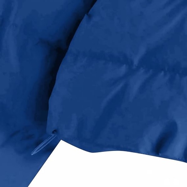 Blå enkel damkappa huva enfärgad kort vinter /L blue L