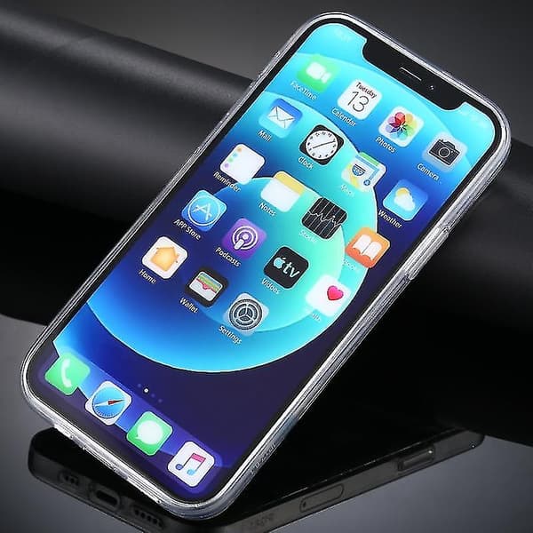 För Iphone 12 Mini Gypsophila Blommor Mönster TPU Skyddsfodral (blå)