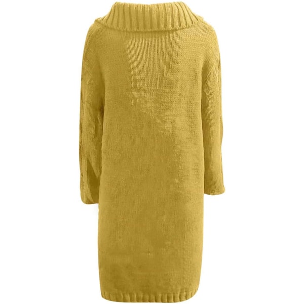 Gul XL størrelse cardigan stor størrelse genser kåpe for kvinner yellow XL