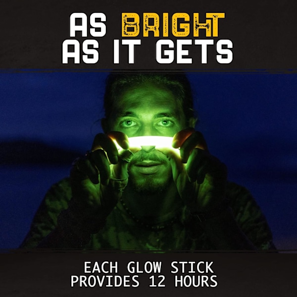 30 Ultra Bright Glow Sticks i Bulk - Multi Use Glowsticks til Fester med 12 Timers Varighed