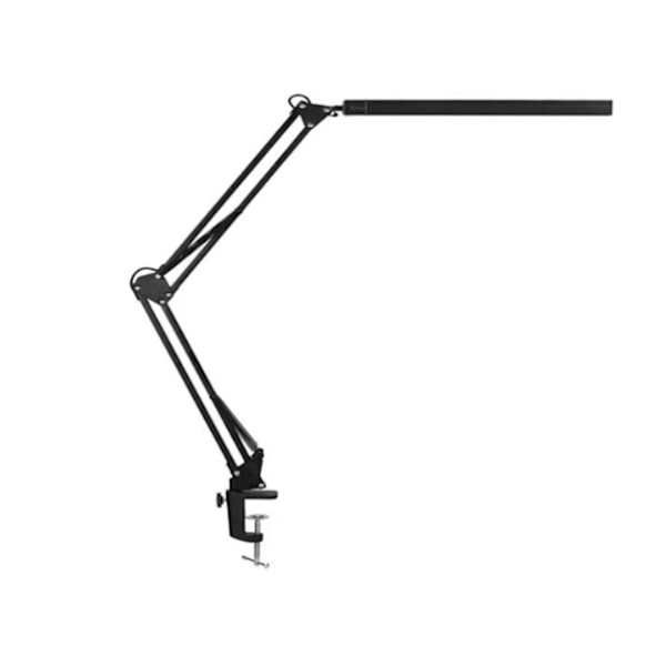 LED-bordlampe med klips, sammenleggbar, øyevern, studentbolig, kreativ nattbordlampe, USB-bordlampe - universell skrivebordslampe med lang arm, 12V klipslampe black