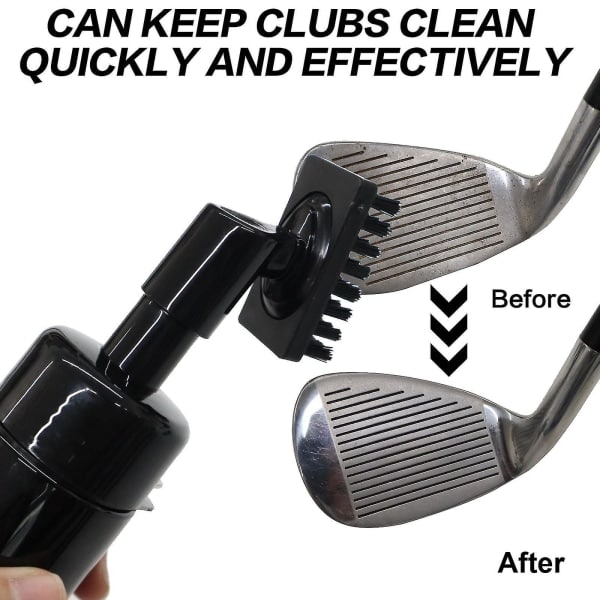 Rengøringsbørste Golf Rengøringsbørste, Hård Nylon Golfbørste, Golf Tilbehør Black
