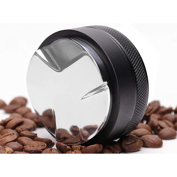 thirei Kaffefordeler, 51mm 304 Rustfrit Stål Kaffe Nivellering, Formalet Kaffe Nivellering Værktøj, Sort 51MM