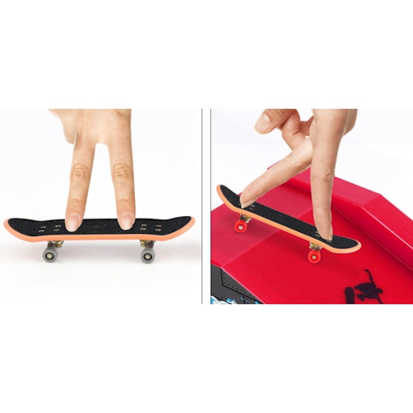 Fingerbrettet Rampesett, Fingerbrettet Dekk med Rampe for Barn Voksne Fingerbrettet Treningsproppe Interaktivt Brettespill A