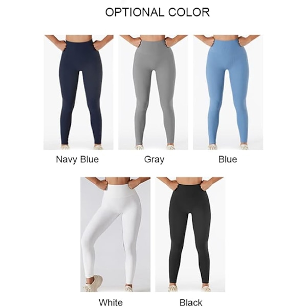 Yoga Byxor med Hög Midja för Kvinnor, Squatsäkra Nylontights, Tummy Control Leggings för Pilates, Grundläggande Fitness, Vardagsbruk