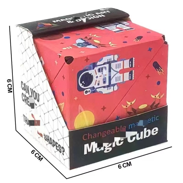 2 pædagogisk legetøj til børn dekompressionsartefakt 24 magnetisk - astronaut Rubik's Cube [farveboks] pink Astronaut pink