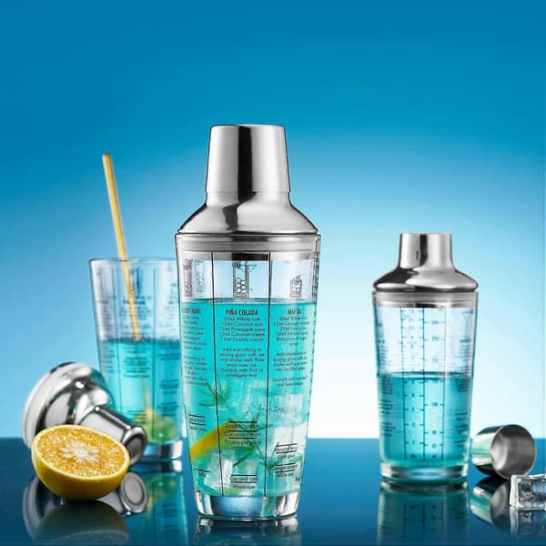 Cocktail shaker Martini Opskrifter Målt Blandeglas og Rustfri Stål Top cobbler shaker