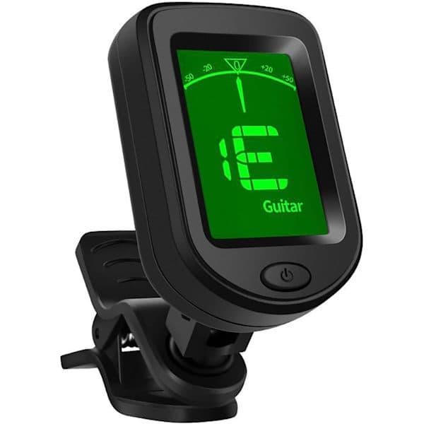 Gitarrstämapparat Clip-On, Gitarrtillbehör Digital Stämapparat med Plektrum för Akustisk Gitarr, Elektrisk Gitarr, Bas