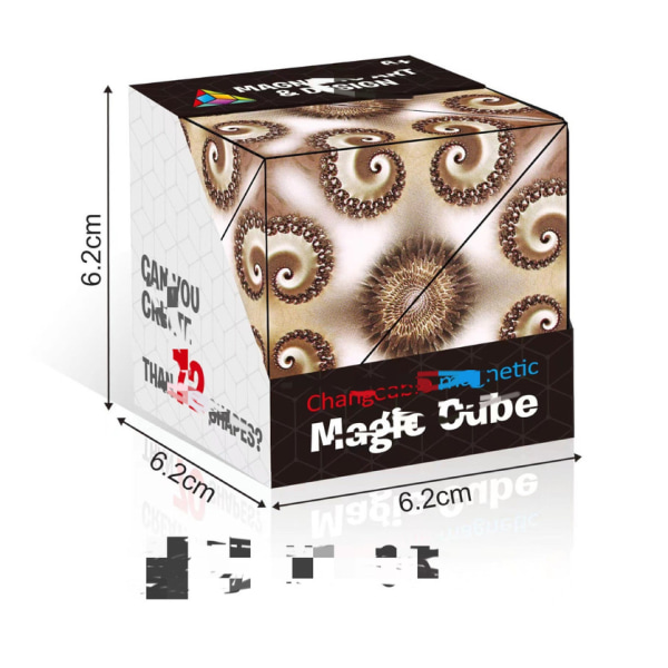 2 stykker pædagogisk legetøj Udtrækker 24 magnetisk - Brun Rubiks terning [farveboks] brown.