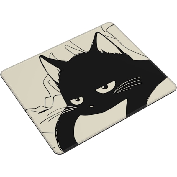 Morsom Musematte Firkantet Søt Musematte for Trådløs Mus Liten Kontor Datamaskin Musematte Gaming for Skrivebord Laptop (Sovende Katt)