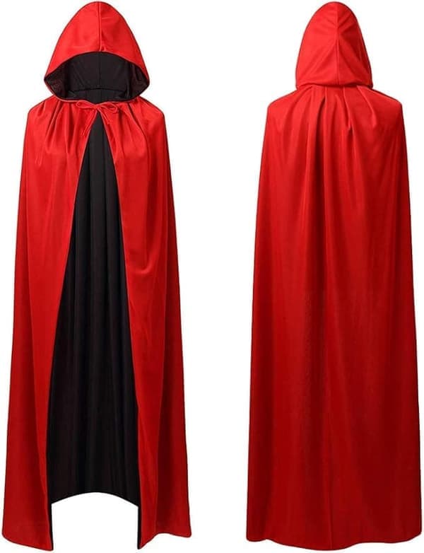Halloweenkostyme - Vendbar Vampyrkappe med hette for barn, perfekt for maskerade og fest