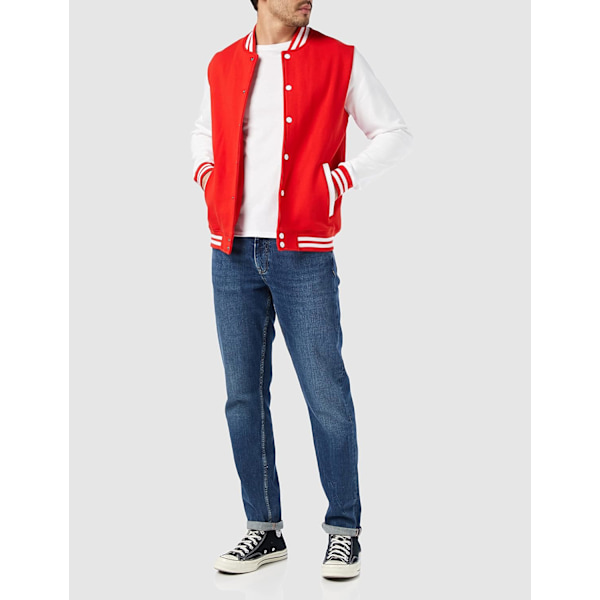 Build Your Brand Miesten Peruscollegetakki L Red/White