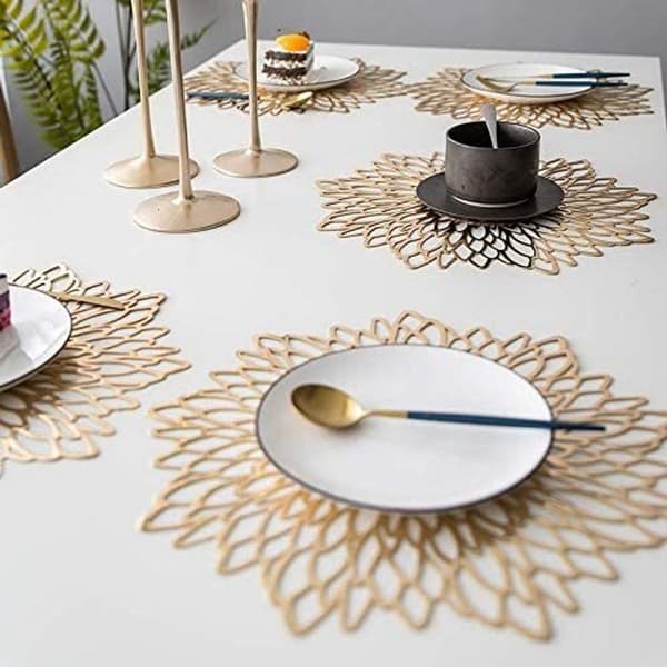 6 Brikker Bordbrikker Vaskbare Bordbrikker Runde