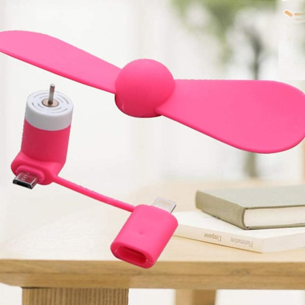 3-pak Telefon Blæser, Blæsere til Iphone, Android Blæser, Mini USB Blæser, Bærbar Justerbar Roterende Blæser til Laptop, Egnet til Iphone Android (Pink, Blå,